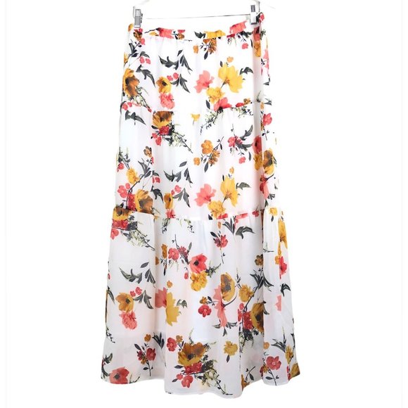 LOFT Skirts Loft Floral Maxi Skirt Poshmark